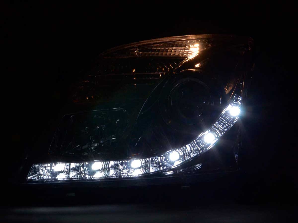 Scheinwerfer Set Daylight LED Tagfahrlicht Opel Vectra C 2002-2005 chrom Scheinwerfer Set Daylight LED Tagfahrlicht Opel Vectra C 2002-2005 chrom